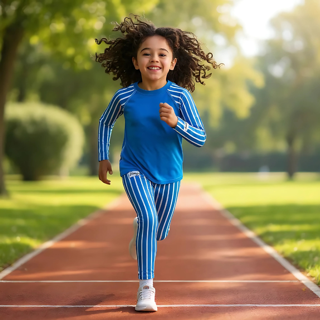 Träningstights Jompi Dash Mini Blå - Stripe