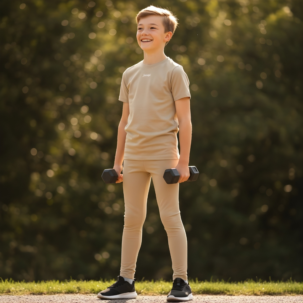 Träningstights Jompi Junior Hop Beige