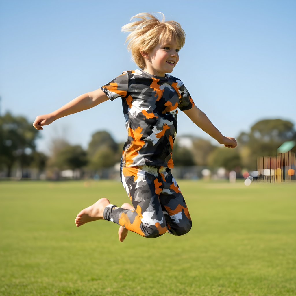 Träningst-shirt Jompi Twirl Mini Svart/Vit/Orange - Camo