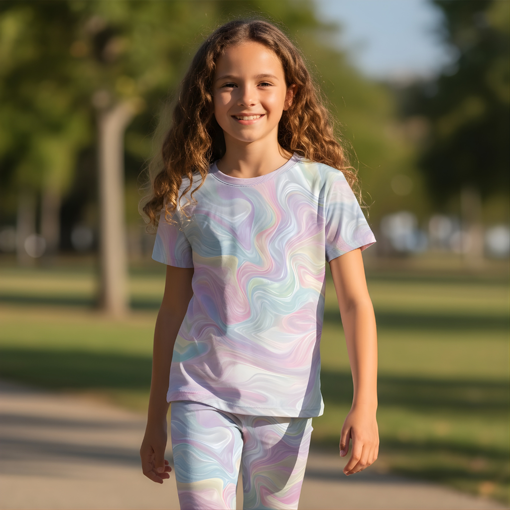 Träningst-shirt Jompi Junior Twirl Regnbåge - Stream