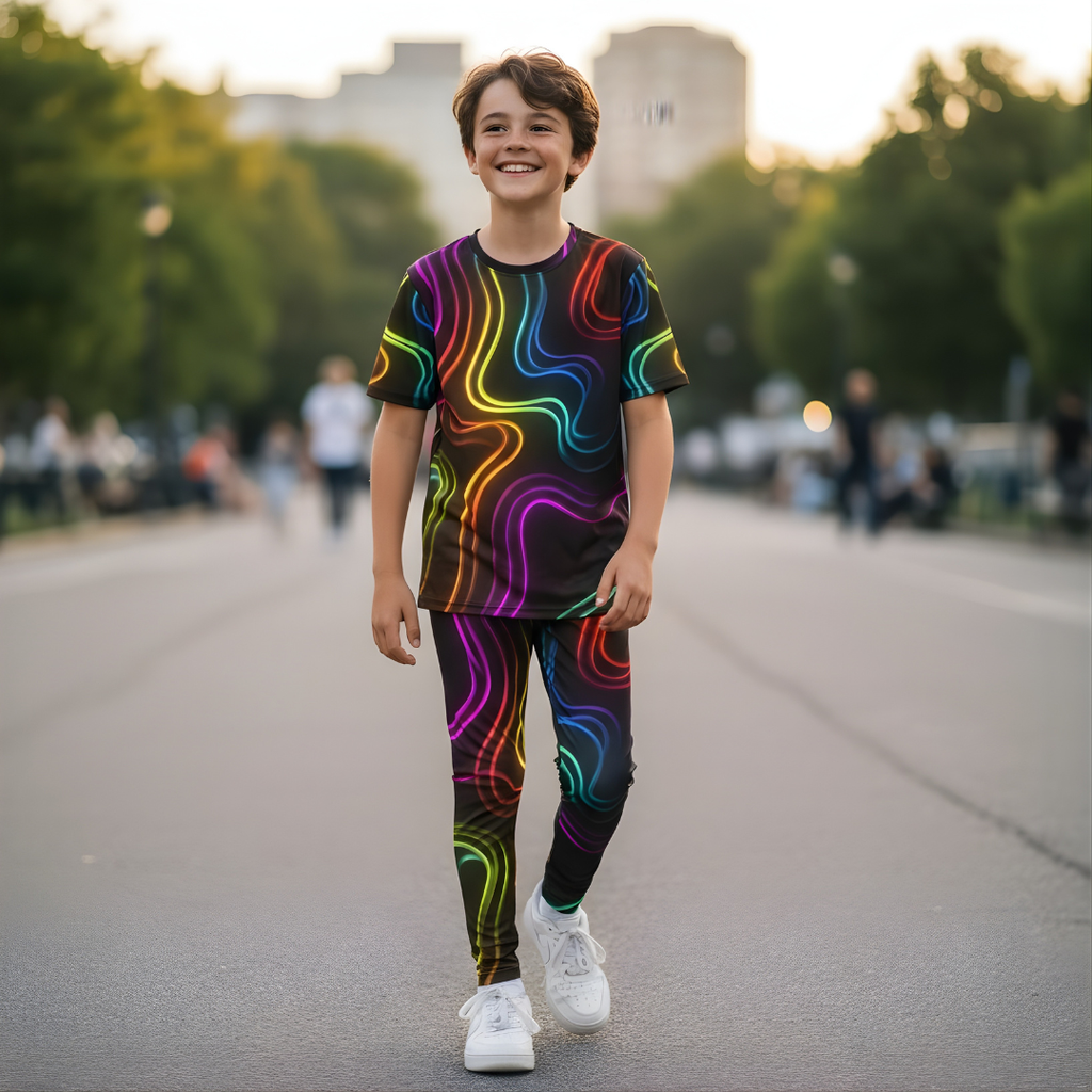 Träningstights Jompi Junior Twirl - Neon