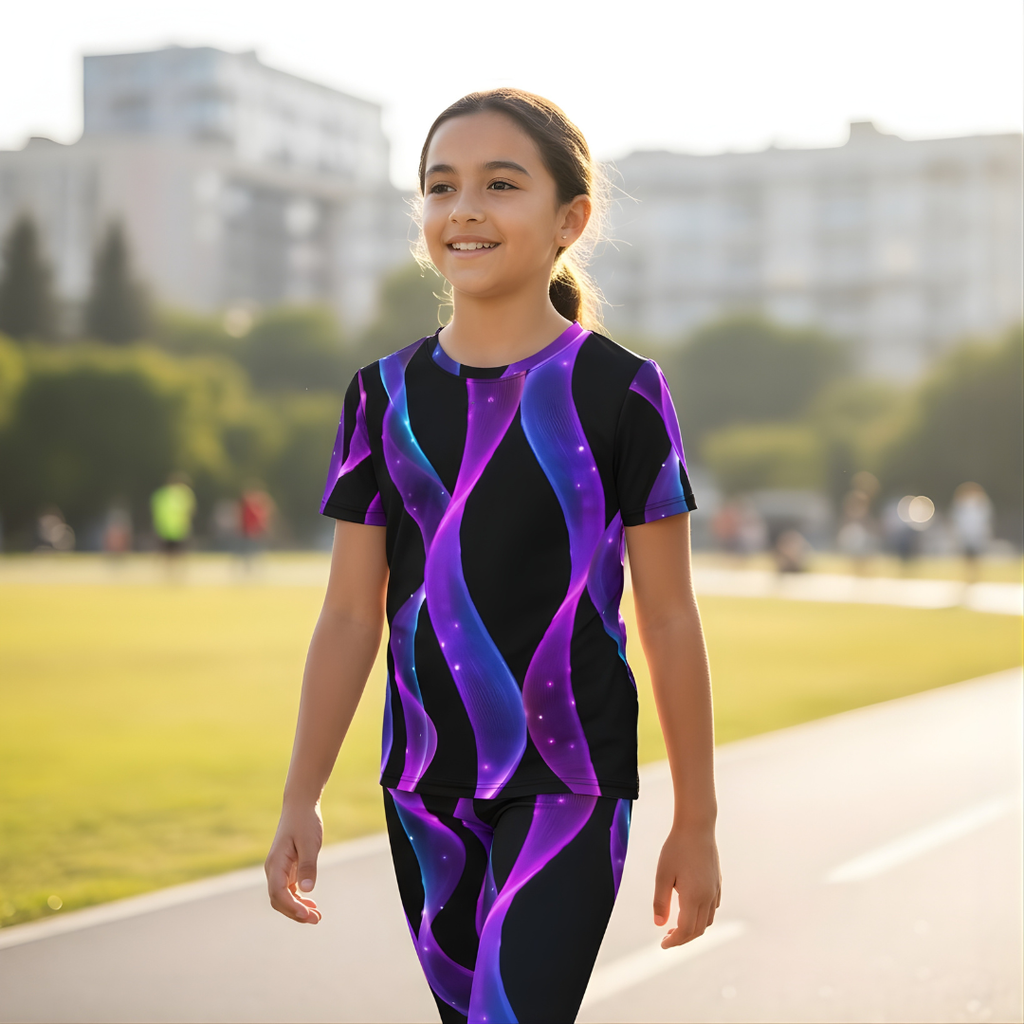 Träningst-shirt Jompi Junior Twirl Svart - Neon Dance