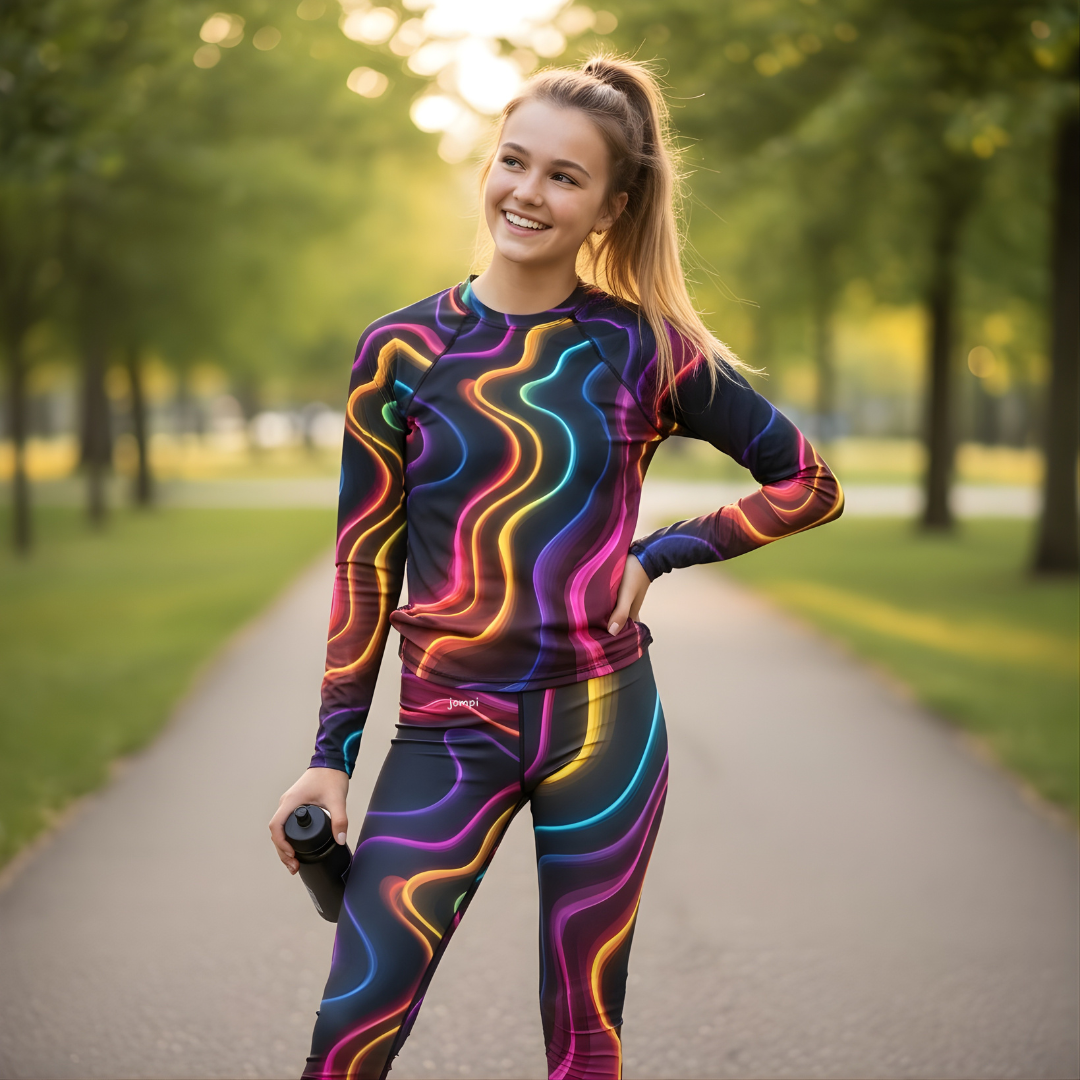 Träningströja Jompi Junior Twirl Svart - Neon Flow