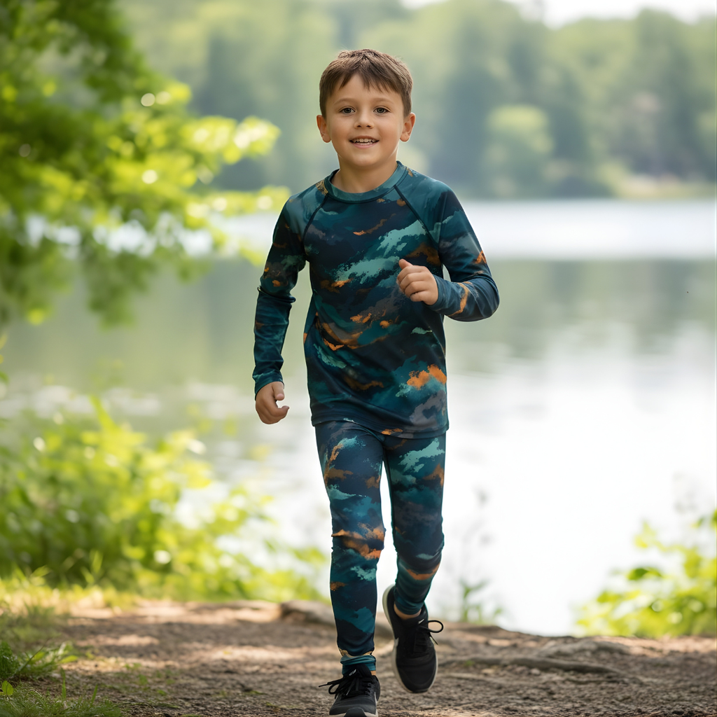 Träningstights Jompi Junior Twirl Blå - Fast