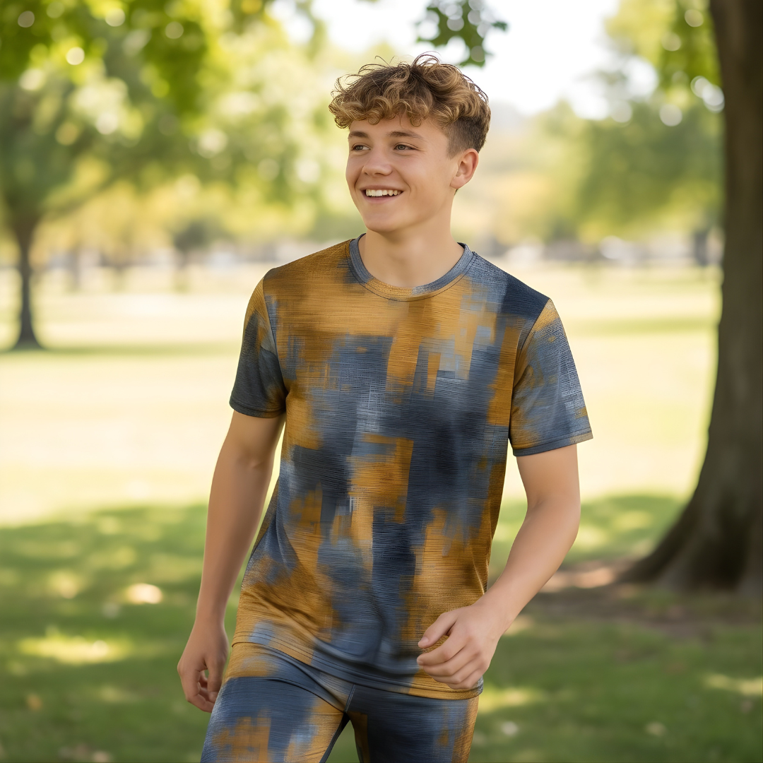 Träningst-shirt Jompi Junior Twirl Grå/Guld - Golden