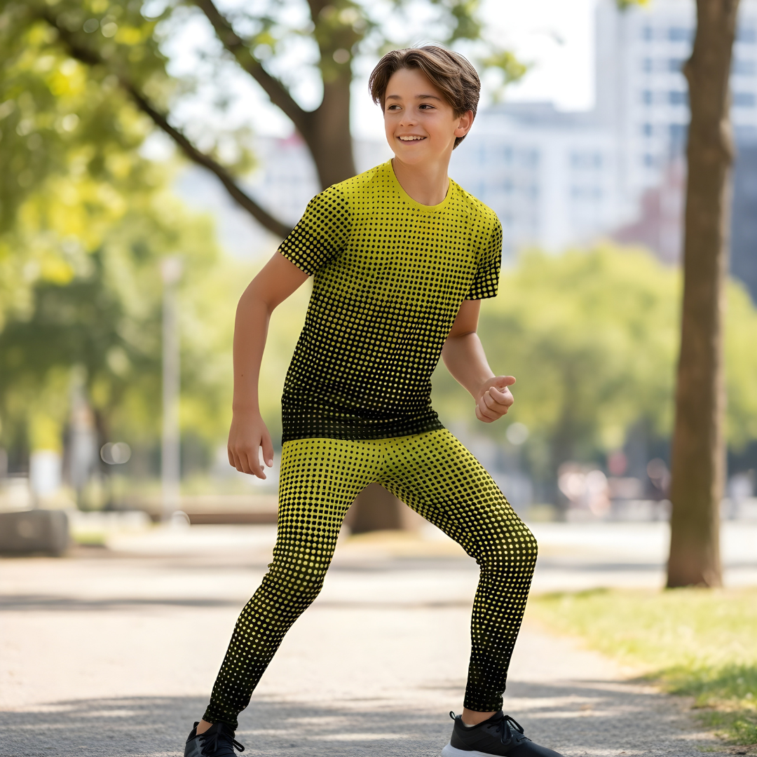 Träningstights Jompi Junior Twirl Gul/Svart - Success
