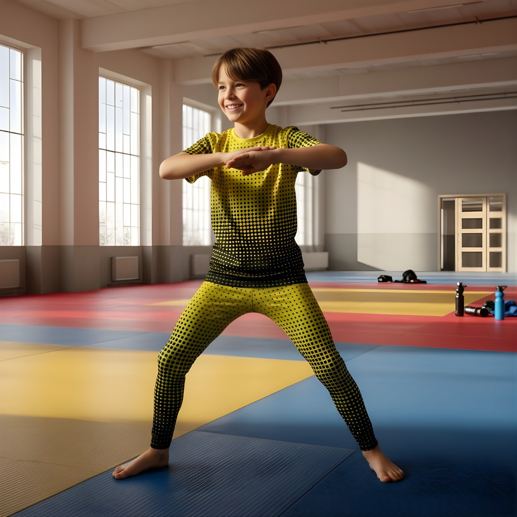 Träningst-shirt Jompi Junior Twirl Gul/Svart - Success