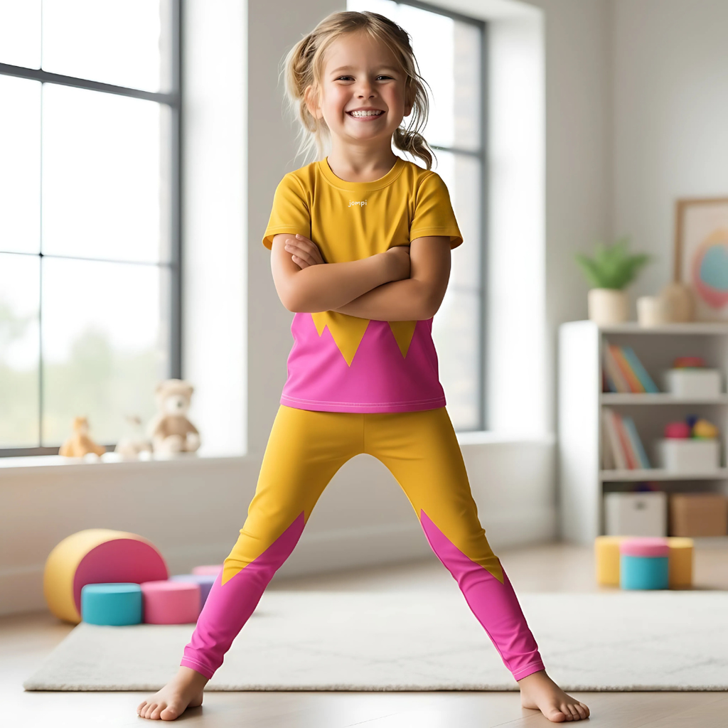 Träningstights Jompi Dash Mini Gul/Rosa - Mix
