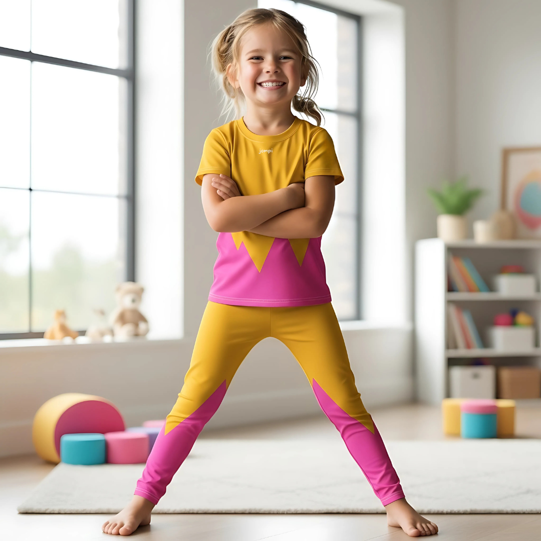 Träningstights Jompi Dash Mini Gul/Rosa - Mix