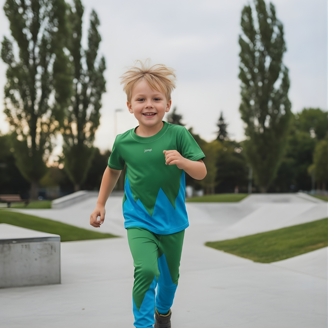 Träningst-shirt Jompi Dash Mini Grön/Blå - Mix