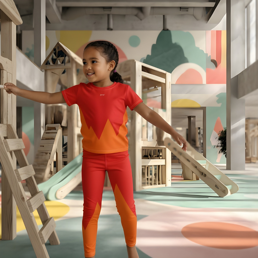 Träningstights Jompi Dash Mini Röd/Orange - Mix