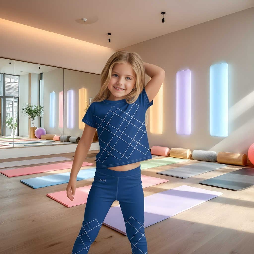 Tränings T-shirt Jompi Dash Mini Blå - Grid