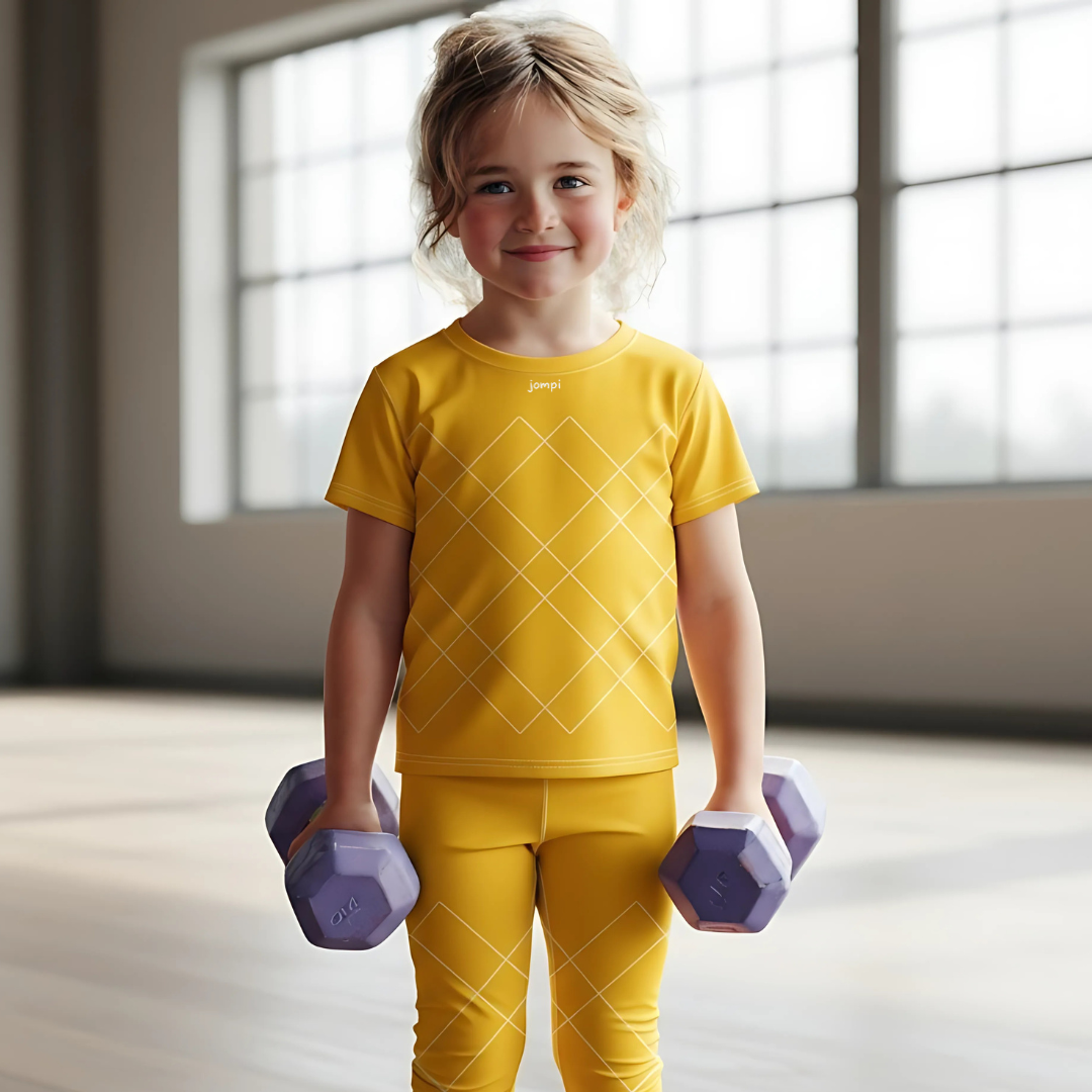 Träningst-shirt Jompi Dash Mini Gul - Grid