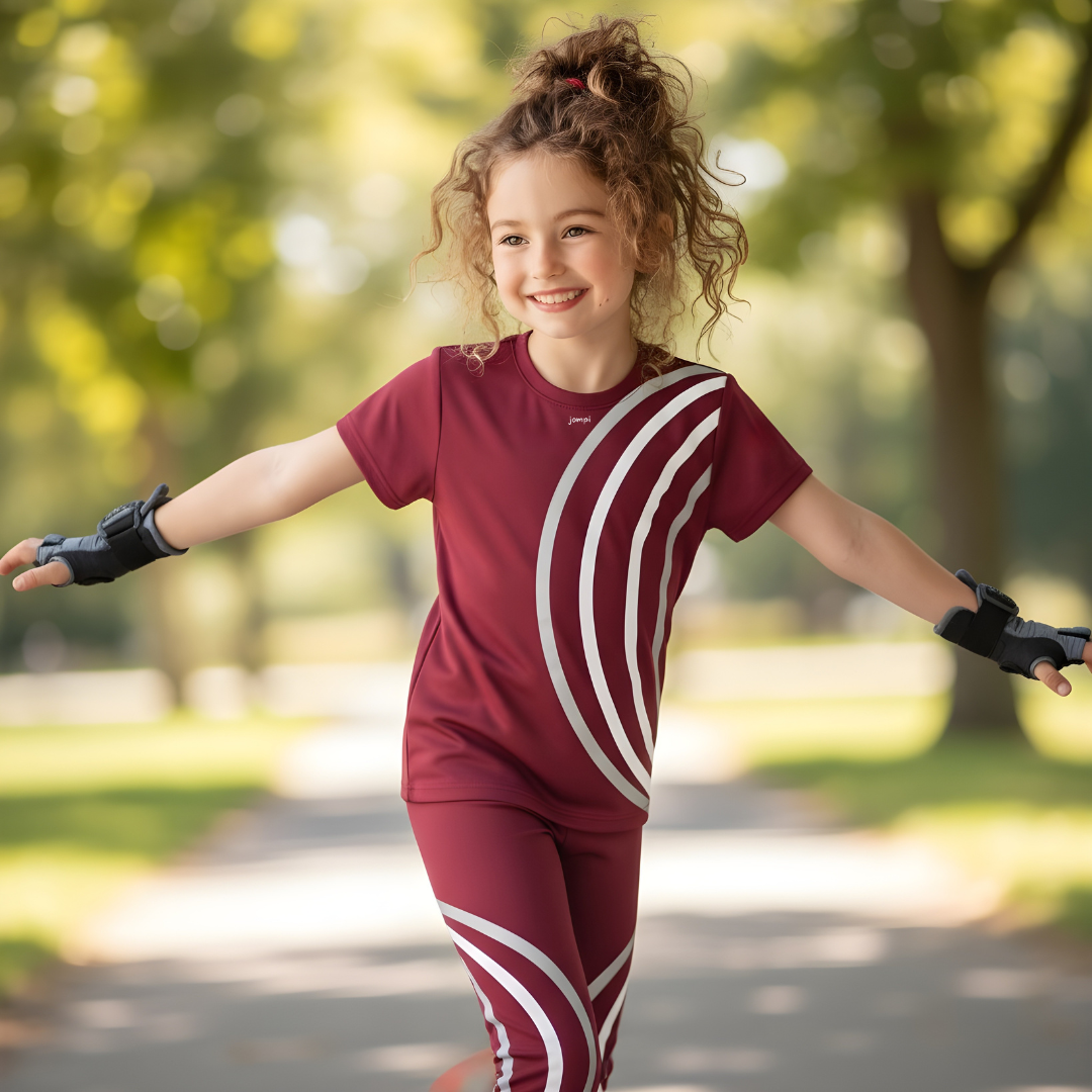 Träningst-shirt Jompi Dash Junior Vinröd - Spin