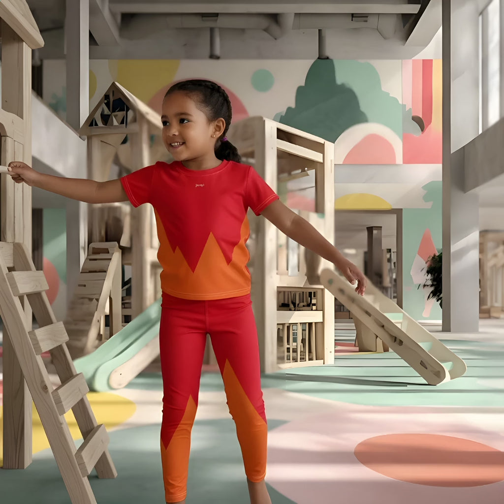 Träningstights Jompi Dash Mini Röd/Orange - Mix