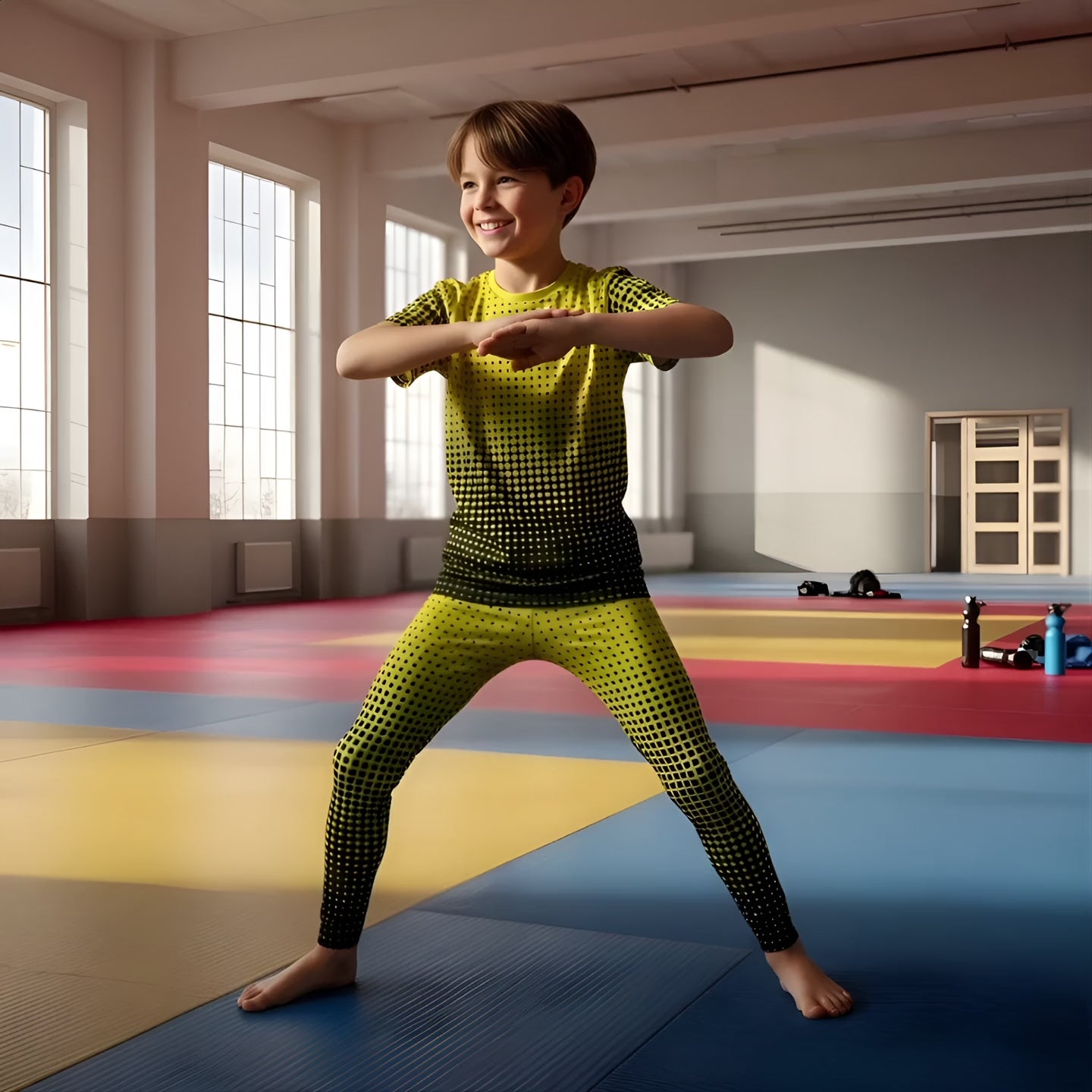 Träningst-shirt Jompi Junior Twirl Gul/Svart - Success