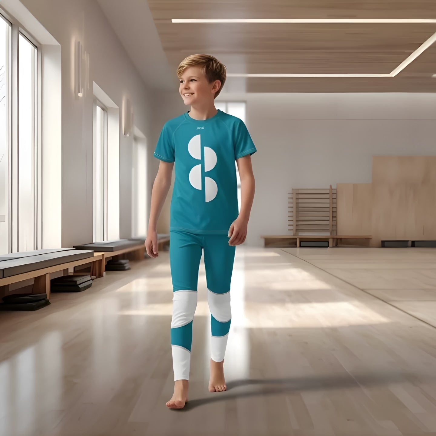 Träningstights Jompi Dash Junior Blå - Bubble