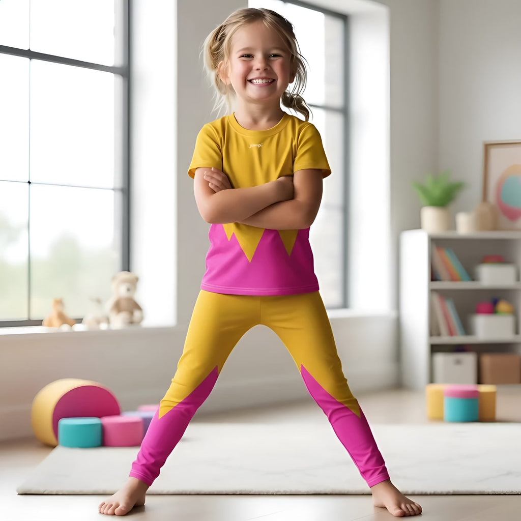 Träningstights Jompi Dash Mini Gul/Rosa - Mix