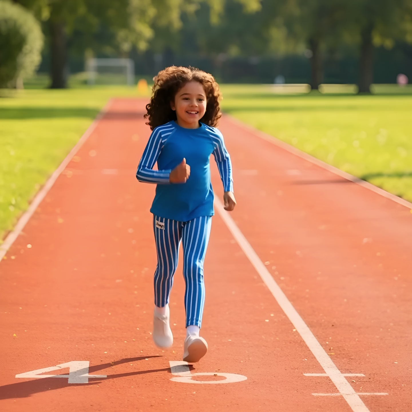 Träningstights Jompi Dash Mini Blå - Stripe