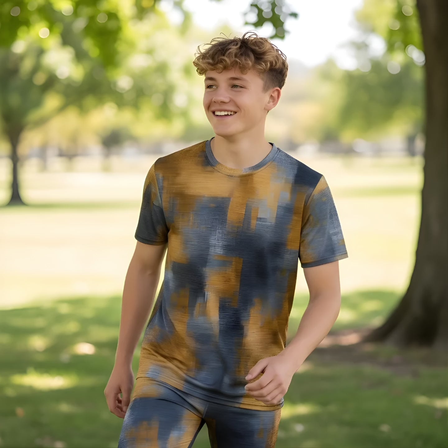 Träningst-shirt Jompi Junior Twirl Grå/Guld - Golden