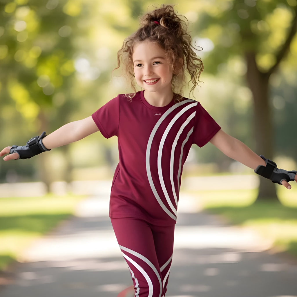 Träningst-shirt Jompi Dash Junior Vinröd - Spin