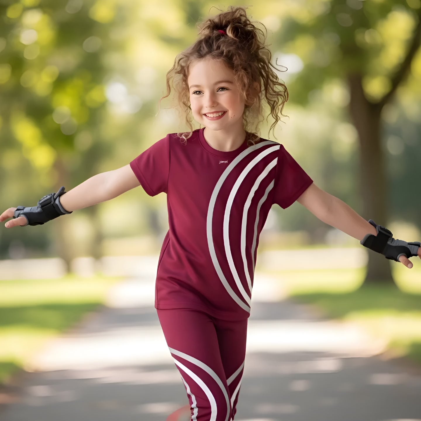 Träningst-shirt Jompi Dash Junior Vinröd - Spin