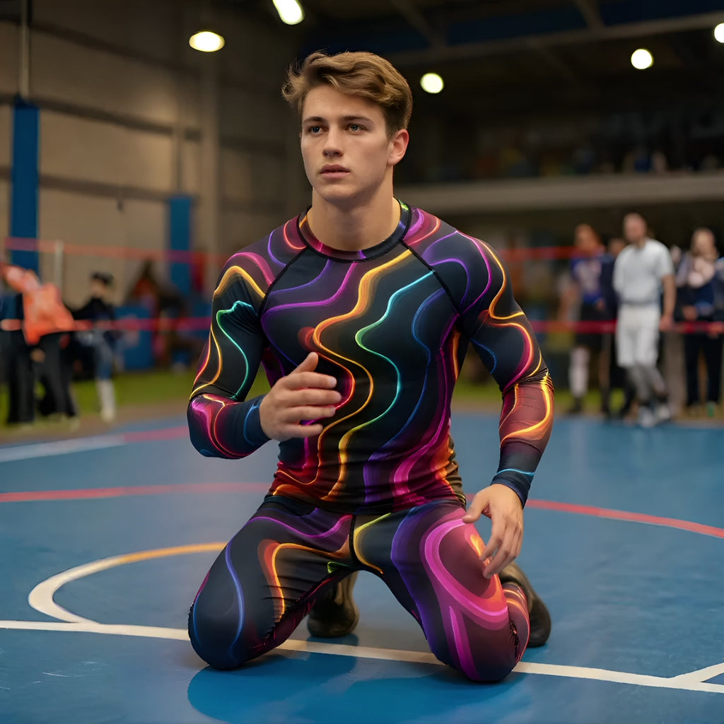 Träningstights Jompi Junior Twirl Svart - Neon Flow