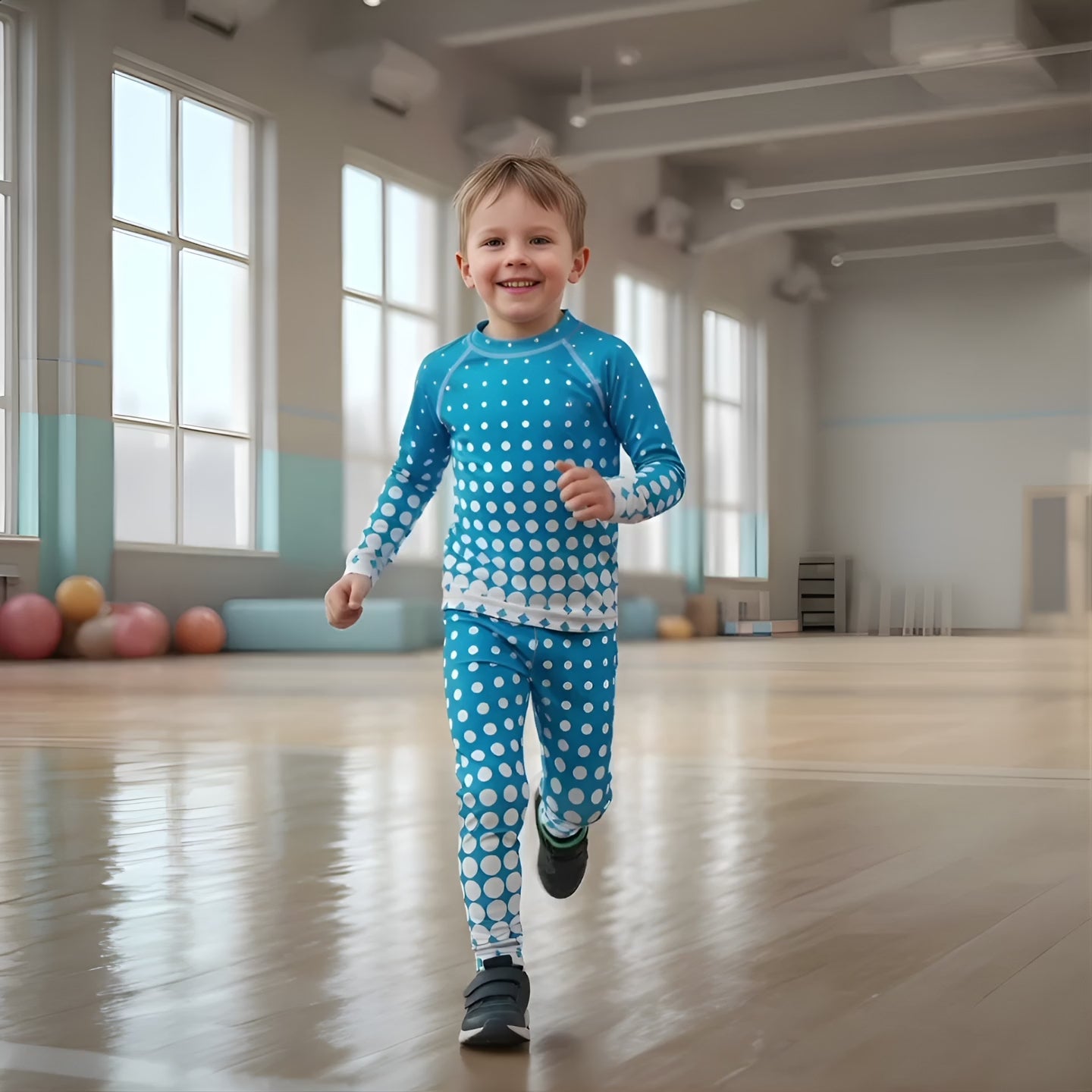 Träningstights Jompi Twirl Mini Blå - Dot