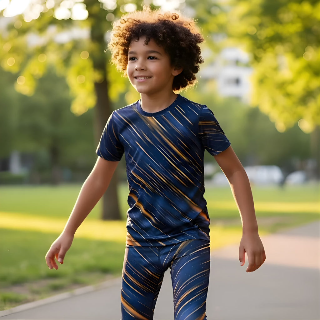 Träningst-shirt Jompi Junior Twirl Blå/Gul - Rain