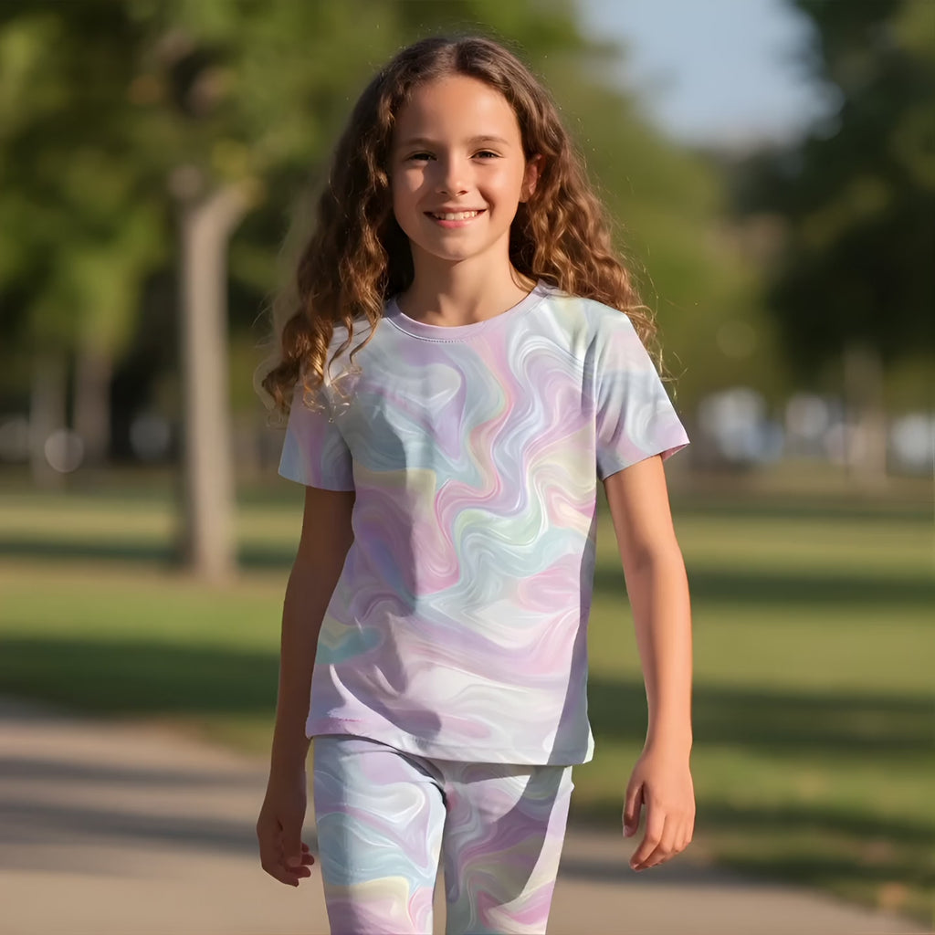 Träningst-shirt Jompi Junior Twirl Regnbåge - Stream