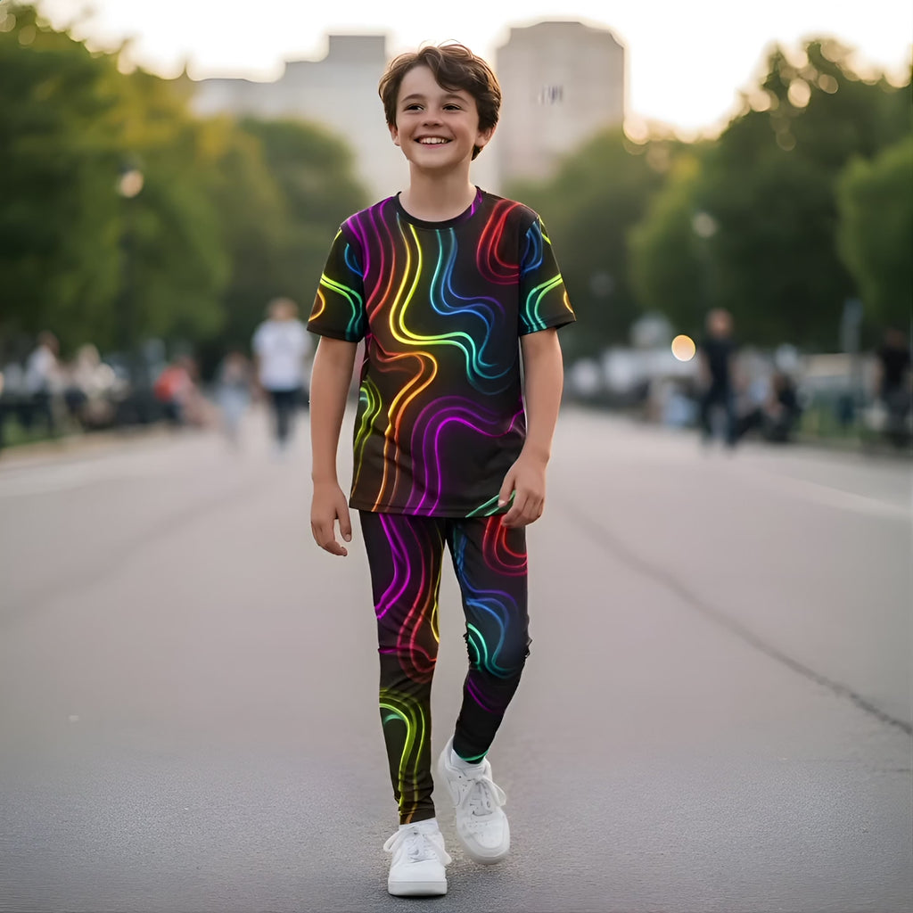 Träningstights Jompi Junior Twirl - Neon