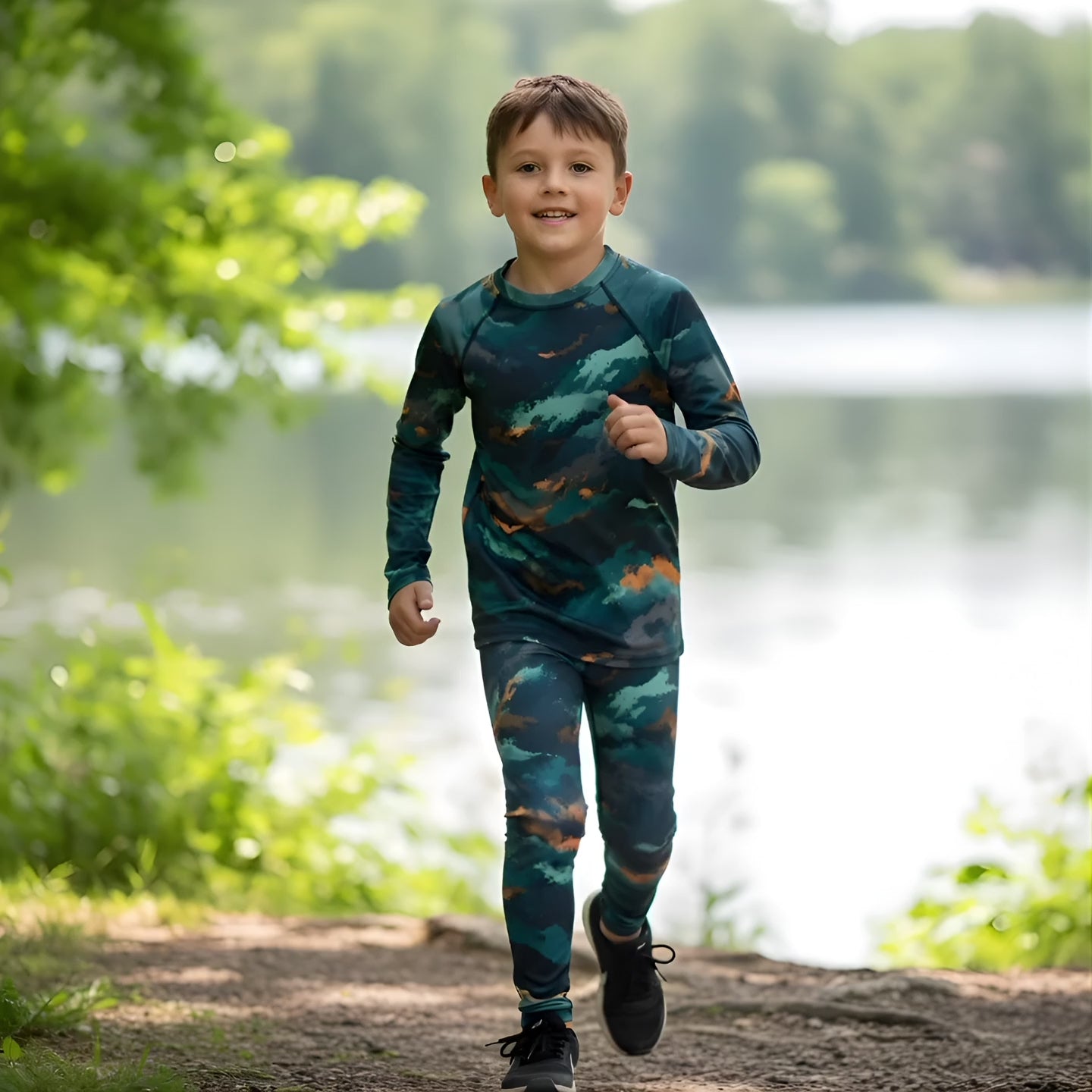 Träningstights Jompi Junior Twirl Blå - Fast