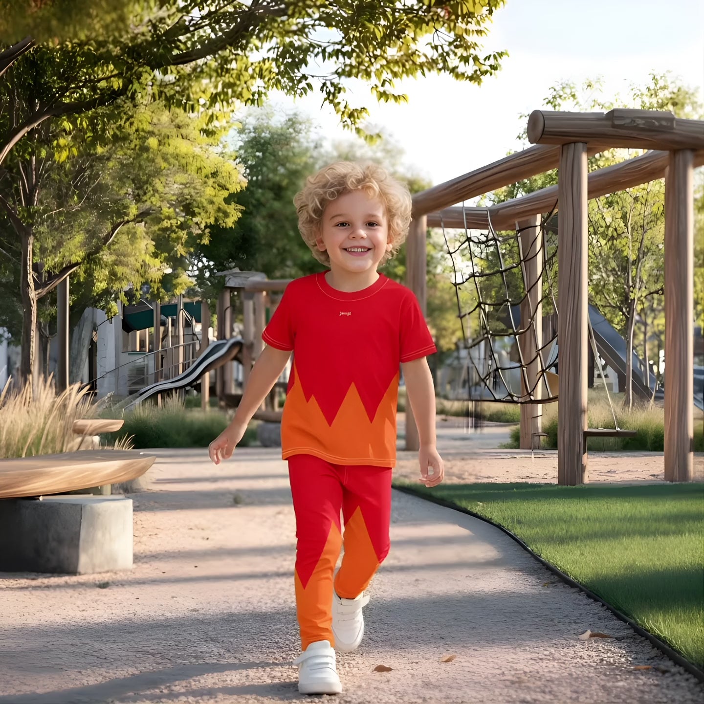 Träningst-shirt Jompi Dash Mini Röd/Orange - Mix