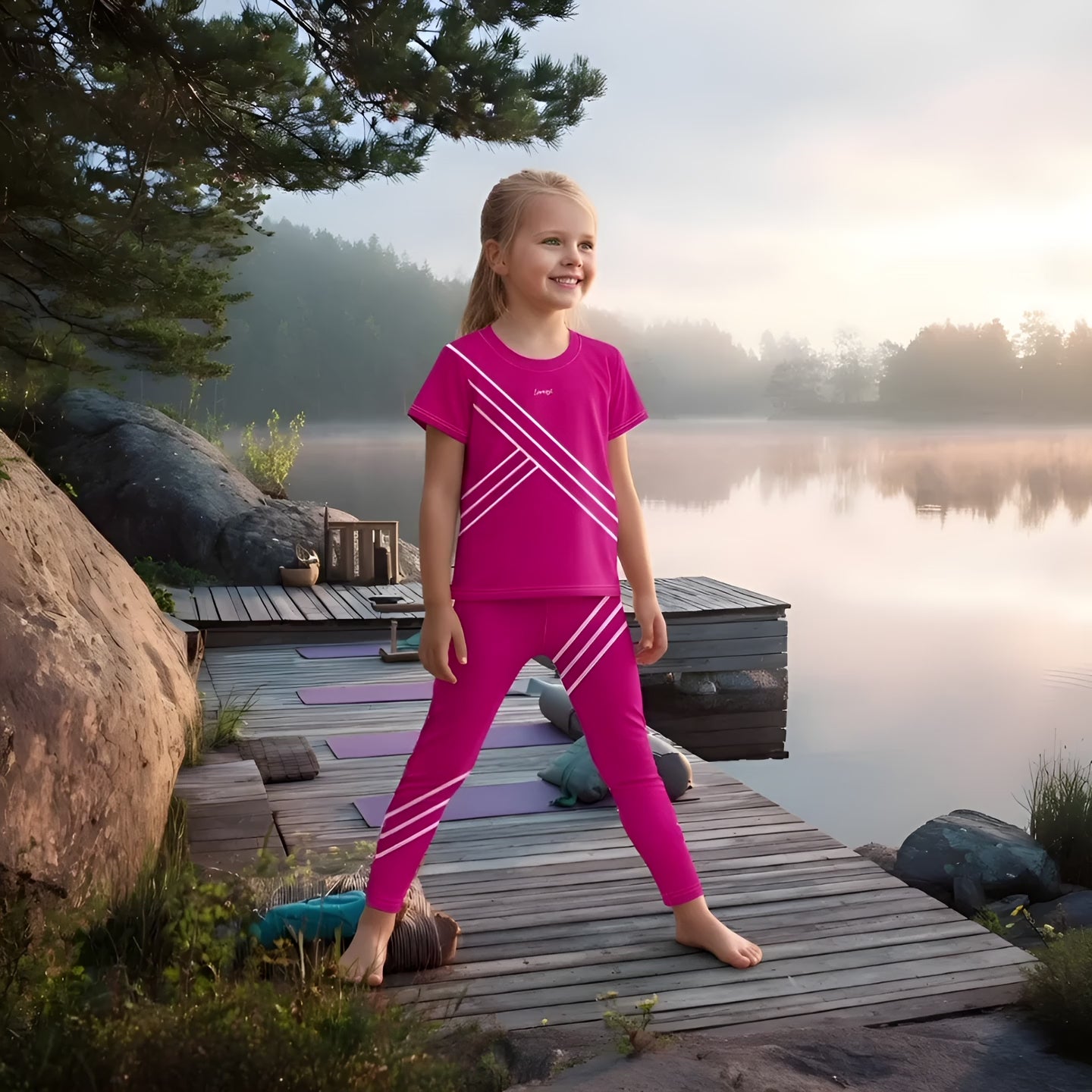 Träningstights Jompi Dash Mini Cerise - Line