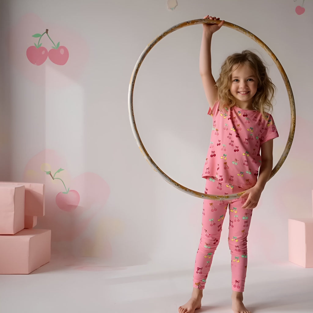 Träningstights Jompi Twirl Mini Rosa - Cherry