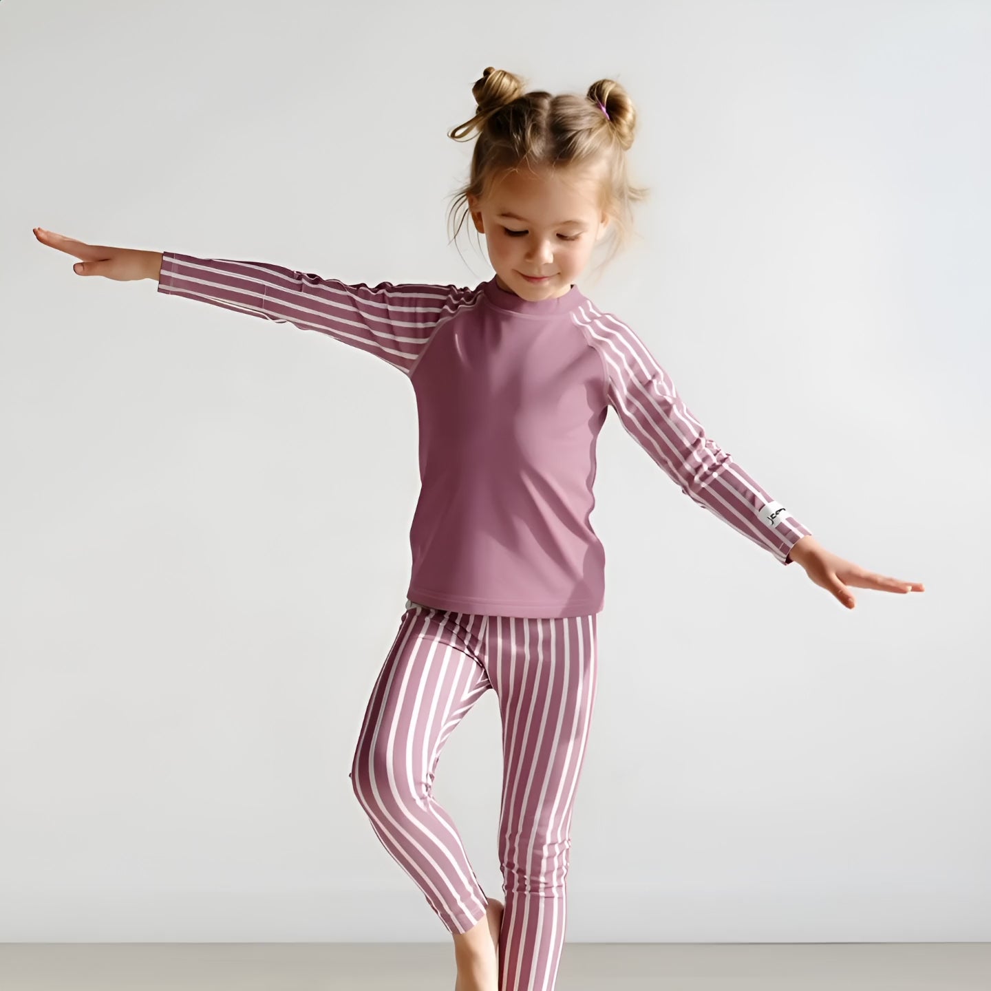 Träningstights Jompi Dash Mini Violett - Stripe
