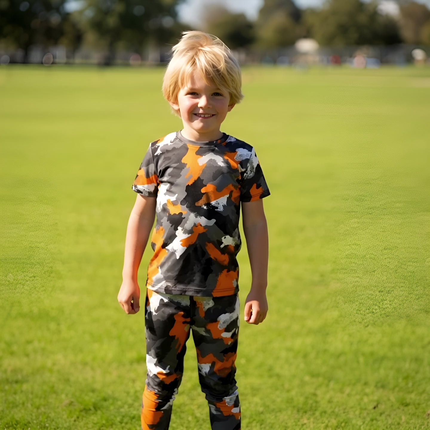 Träningst-shirt Jompi Twirl Mini Svart/Vit/Orange - Camo