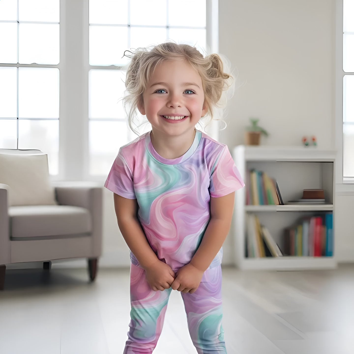 Träningst-shirt Jompi Twirl Mini Rainbow - Magic flow