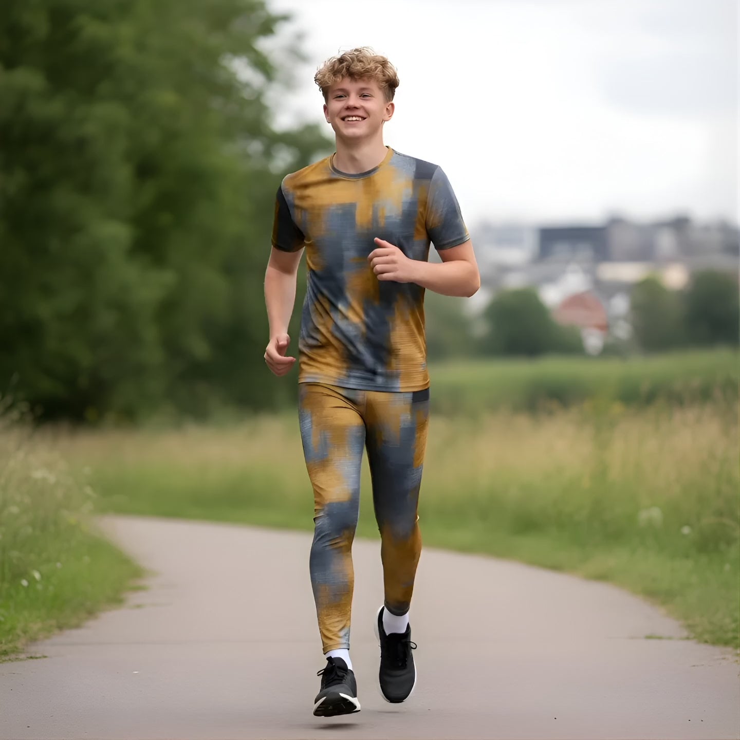 Träningstights Jompi Junior Twirl Grå/Guld - Golden