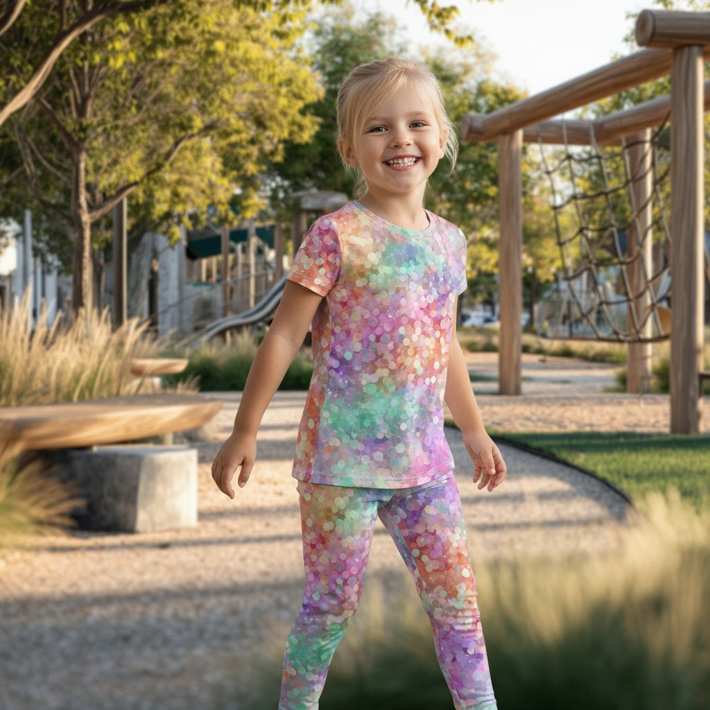 Träningstights Jompi Twirl Mini Rainbow - Shimmer
